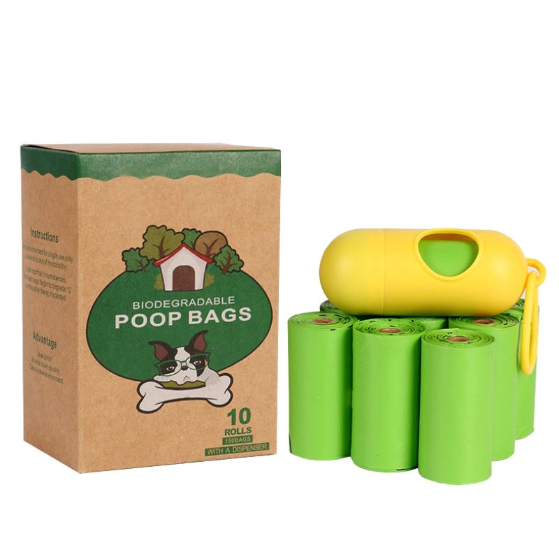 PLA 소재 compostable 일회용 개 똥 가방