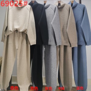 유행 캐주얼 조커 니트 스포츠 2 조각 세트 69025#