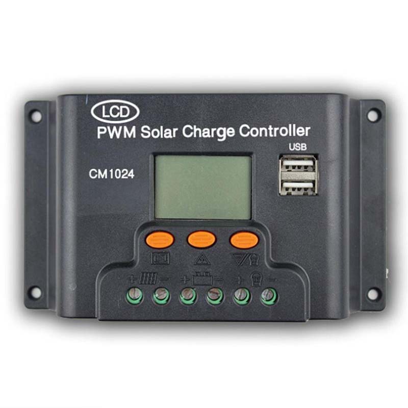 CM1024Z LCD 듀얼 USB 태양열 충전기 컨트롤러 10A 20A 12V/24V 자동 태양 전지 패널 레귤레이터 충전 배터리 PWM