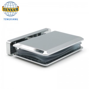 중국 공급 업체 저렴한 판매 광동 Jinli 하드웨어 폴란드어 황동 유리 경첩 오픈 90도 경첩