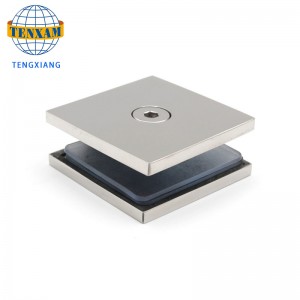 중국어 제조 업체 유리 지주 클립 크롬 2 * 2 인치 클립 황동 유리 도어 클램프 문&창 경첩 8-12mm 유리 욕실 표준