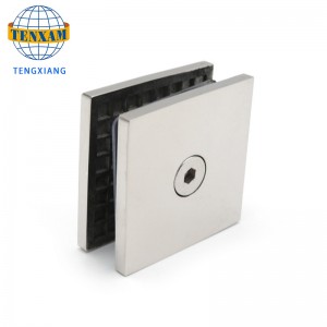 중국어 제조 업체 유리 지주 클립 크롬 2 * 2 인치 클립 황동 유리 도어 클램프 문&창 경첩 8-12mm 유리 욕실 표준