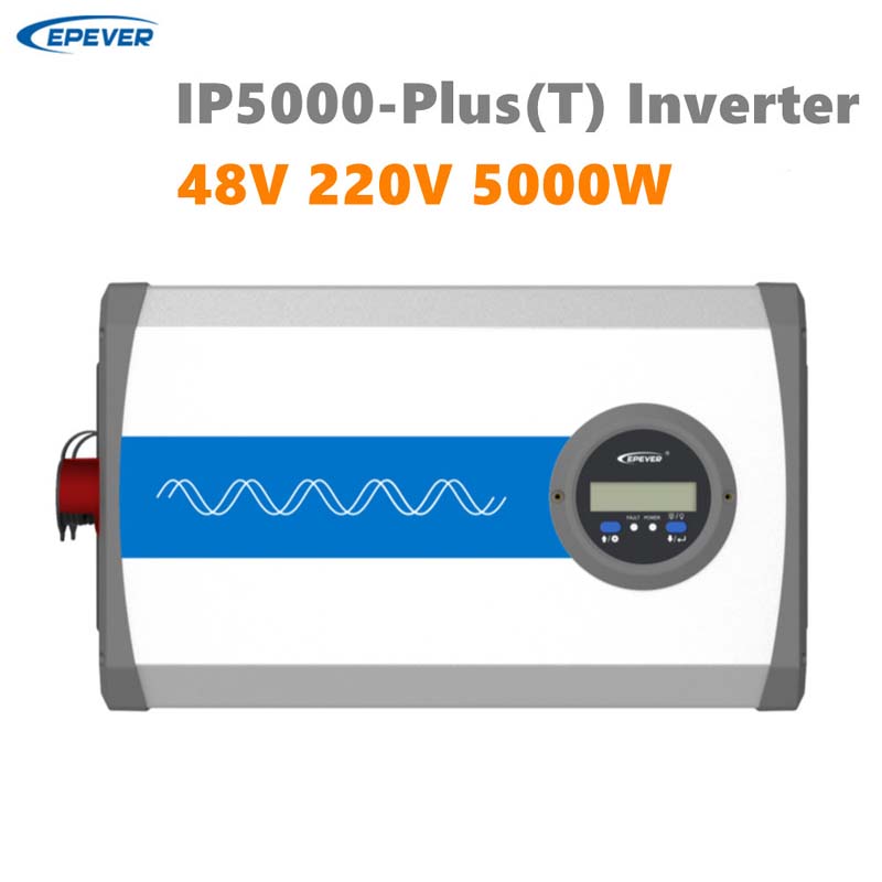 새로운 epever 태양 광 고주파 사인파 인버터 iPower-Plus 5000W 48VDC 220VAC 태양계를위한 오프 그리드 인버터 터미널