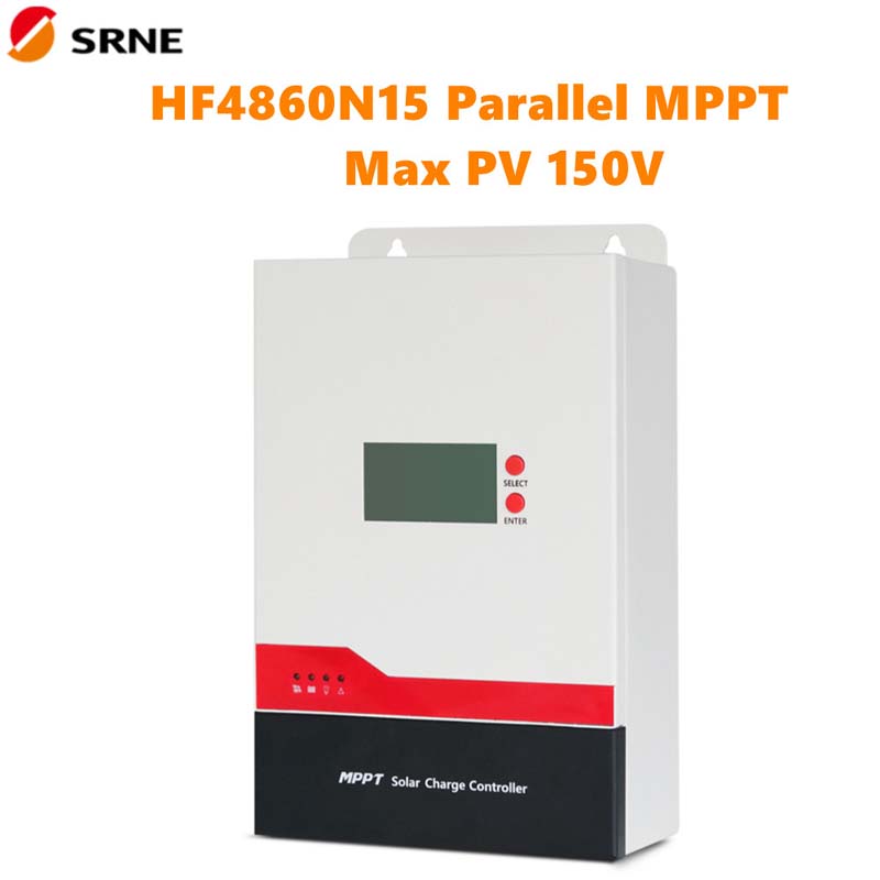 Srne MPPT 60A 12V 24V 36V 48V 자동 태양 광 그리드 충전 레귤레이터 컨트롤러 최대 150V 패널 입력 병렬 컨트롤러 HF4860N15