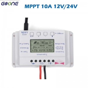 PWM 20A 10A 태양 전지 패널 충전 레귤레이터 컨트롤러 T10 T20 12V 24V 자동 LCD 디스플레이 조명 및 이중 타이머