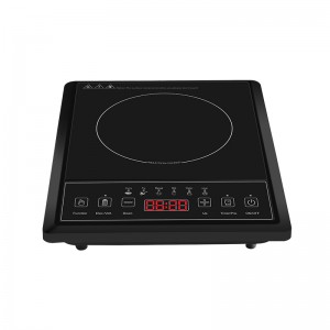 A13 단일 버너 유도 쿡 초박형 유도 호브, 블랙 세련된 유리 패널이있는 8 레벨 전력 및 온도 제어