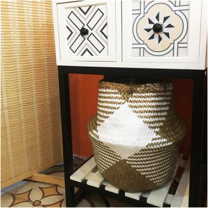 짠된 바다 바구니 바구니