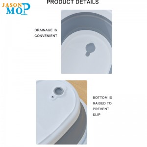 Jason Foldable 실리카 젤 버킷 손잡이 자동차 세척 낚시 양동이 접이식 물 탱크 및 공간 절약 걸레 버킷