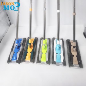 제이슨 고품질 알루미늄 걸레 마이크로 화이버 스테인레스 스틸로드 긴 플랫 걸레 바닥 청소