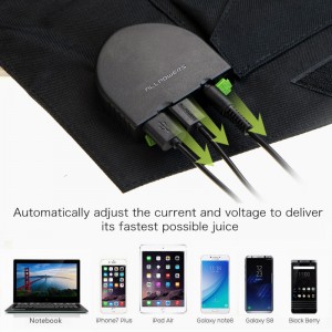 접는 태양 전지 패널 18V 100W 휴대용 야외 태양열 충전기 캠핑