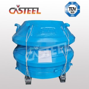 BergeAud Symons 4-1/4 분쇄기 부품, 그릇 라이너 맨틀