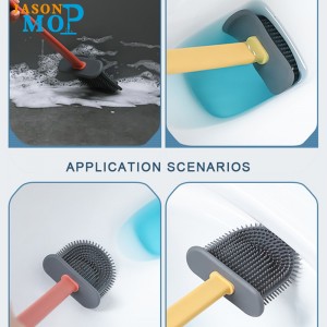 JASON 가구 청소 플라스틱 화장실 브러쉬 플랫 소프트 실리콘 화장실 브러쉬