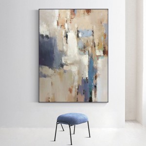 손으로 그린 ​​홈 장식 큰 크기 벽 그림 다채로운 추상 캔버스 아트 유화