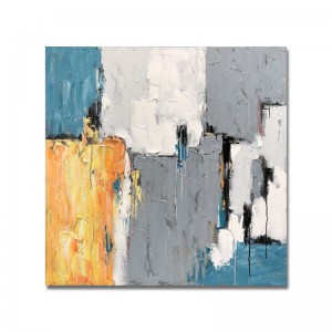 새로운 디자인 완전히 손으로 그린 ​​골드 호 일 벽 아트 추상 캔버스 유화 캔버스 스트레칭