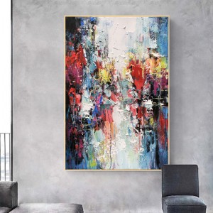 손으로 만든 간단한 추상 손으로 그린 ​​입구 유화 홈 장식 예술 캔버스에 작업