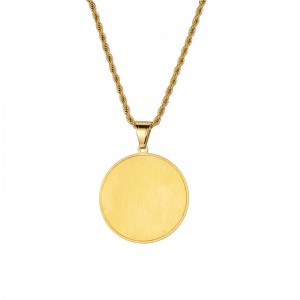 힙합 더블 팜 라운드 카드 목걸이