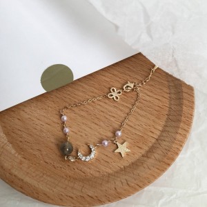 스타 달 진주 팔찌