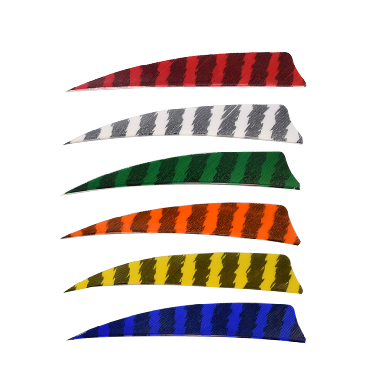 니카 양궁 172101 양궁 탄소 화살표 옥외 촬영을위한 4 인치 스트라이프 칠면조 깃털