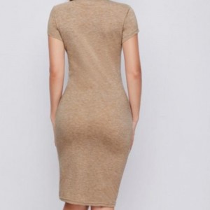 니트 섹시한 드레스 짧은 소매 스커트