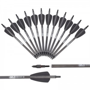 Nika 양궁 113167-13 ID6.2mm 7.5inch 탄소 섬유 석궁 볼트 코브라 시스템 어댑터/R9/RX 양궁 촬영