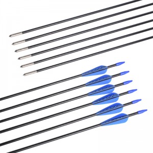 Elong 야외 110099 ID5mm 28inch 유리 섬유 화살표 호랑이 패턴 베인 양궁 촬영을 사용하여