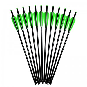 야외 114225 20인치 알루미늄 석궁 볼트 TPU 베인 양궁 사냥 장비 연장