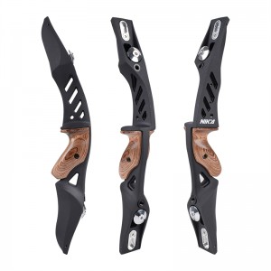 Nika Archery 220026 ET1S 17inch ILF LH Recurve Bow Set 장비 대상 야외 촬영 및 사냥을위한 라이저