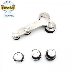 뜨거운 판매 제품 교수형 바퀴 스테인레스 스틸 유리 도어 트랙 롤러 슬라이딩 도어 시스템