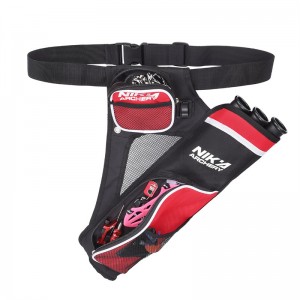 Nika 양궁 430021 RH 붉은 색 3 튜브 엉덩이 떨림 사냥 훈련 양궁 화살표 떨림 홀더 활 벨트 허리 교수형 대상 떨림