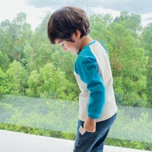 니트 긴 소매 니트 코튼 바지