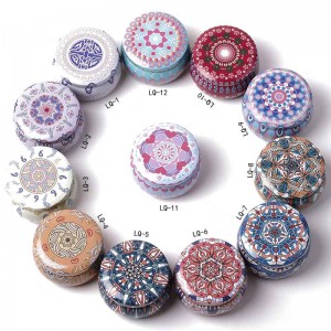 촛불 항아리 젖빛 금속 캔디 포장 깡통 77 * 50mm