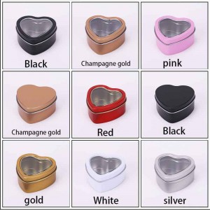 서리로 덥은 심장 - 모양의 주석 수돗물 금속 수 있습니다 60 * 59 * 27mm