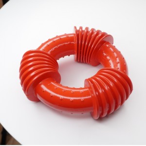 Furjoyz 극단적 인 대화 형 고무 강아지 씹는 장난감