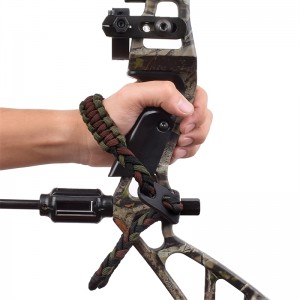 Elong 야외 470020 손목 슬링 어두운 녹색 컬러 가죽 금속 GROT 양궁 복합 활 촬영을위한