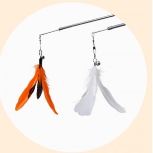 고양이 장난감 재미 있은 고양이 스틱 150cm 긴 3 섹션 텔레스코픽 막대 재미 있은 고양이 대화 형 재미 애완 동물 장난감 고양이 용품