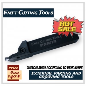 EMET 절삭 공구, 외부 터닝 도구, 외부 파킹 및 홈 홈 도구, 특히 휠 가공용, ISCAR GIDA80-40 INSERT, GHGR/L2525-8, GHGR/L2525-8