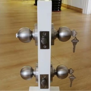 7204 도어 손잡이 원통형 잠금 키드 입력 기능 외부 새틴 크롬 마감, ANSI/BHMA 등급 2 상용 도어 손잡이를위한 헤비 듀티 사용