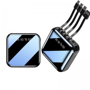 4 in 1 Mirror 20000mah 휴대용 LED 조명 빠른 충전 전원 은행