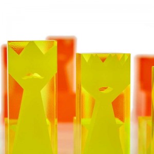 뜨거운 판매 아이들과 성인 아크릴 체스 세트