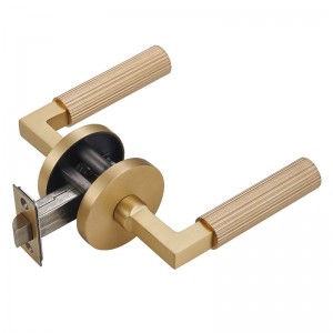 R7132 현대 라운드 모양 Knurled Door Handle, Heavy Duty Passage Door Lever Set