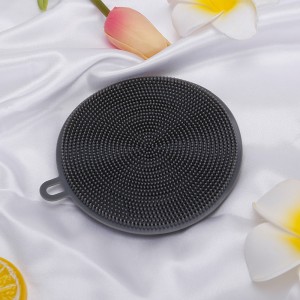 부엌 액세서리 실리콘 접시 스폰지, 양면 청소 세정기