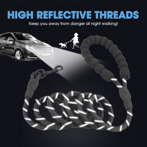 아마존 뜨거운 판매 무거운 의무 강한 등반 나일론 로프 반사 개 가죽 끈 애완 동물 리드