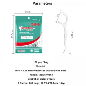 100 PC 가방 고품질 치실 치실 제조 업체 치과 치실 치실 치실 치실