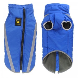 제조 업체 도매 야외 멋진 스타일 높은 반사 스레드 개 재킷 방수 코트