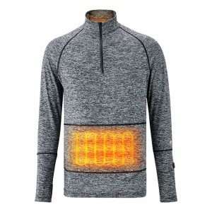 의류 아래 가열 된 가벼운 무게, 배터리 전원으로 회색 가열 속옷