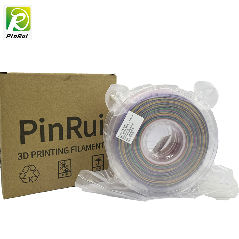 Pinrui 반짝이 PLA 1.75mm 3D 프린터 필라멘트 스파클 반짝 반짝 빛나는 무지개 색상