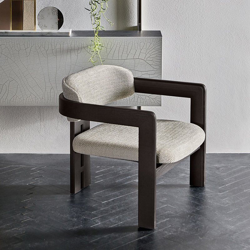 현대적인 디자인 편안한 라운지 의자 나무 프레임 패브릭 단일 액센트 소파 의자 거실 가구