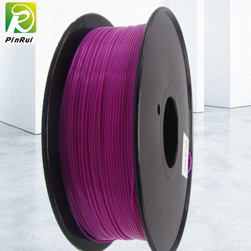 Pinrui 고품질 1kg 3D PLA 프린터 필라멘트 투명 보라색 색상