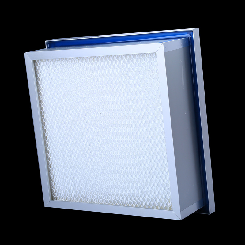 플랜지가있는 알루미늄 미니 주름진 미립자 HEPA HVAC 공기 필터