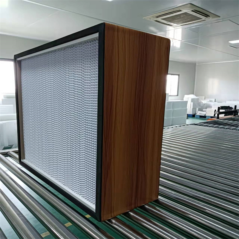 안정적인 공기 속도가있는 나무 프레임 사용자 정의 클린 룸 딥 퍼트 HVAC HEPA 패널 필터
